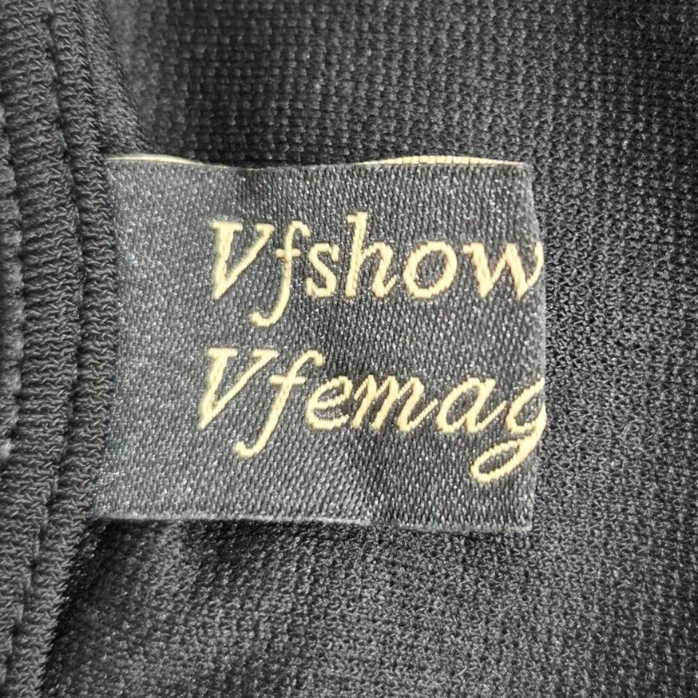 VFSHOW Women’s Black Notch Neck Bow Waist Sheath Dress Size Small - Picture 7 of 10